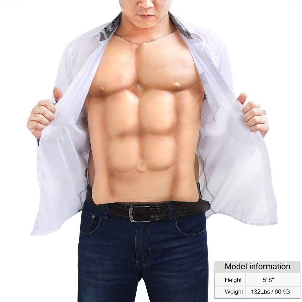 Jesdo Fake Muscle Halloween Costume Funny Chest Chritmas Props Cosplay Makeup Costumes & Accessories
