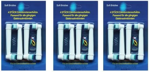 Braun Oral-B EB17-4 Precision Clean Compatible Replacement Soft Bristles Electric Toothbrush Heads - 12 Pack