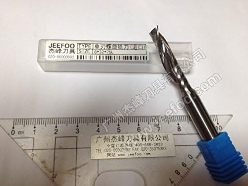 8*32*75L Single Flute CNC Milling Tools/ Engraving Cutters/ Wood Carving Bits/ Drill Blade For Cutting MDF/ Acrylic/ Plastic