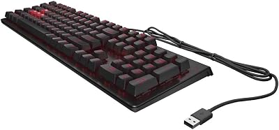 HP OMEN Encoder Red Gaming Keyboard - Black Wired Mechanical USB