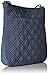 Vera Bradley Women's Microfiber Triple Zip Hipster Crossbody Purse, Charcoal Gray, One Size