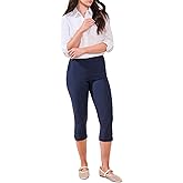 Tribal Womens Flatten It Performance Stretch Slimming Capri Pants