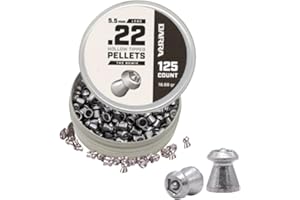 Barra Bowie Air Rifle Pellets Airgun .22 Cal Pellets, Hollow Tipped Point, 5.5 mm Lead, 125 Count