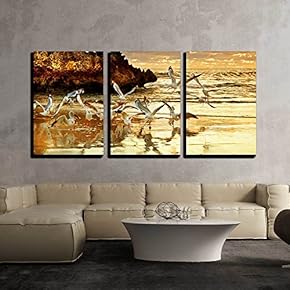3 Piece Canvas Wall Art - Two Rocks Perth Western Australia - Modern Home Art Stretched and Framed Ready to Hang - 16"x24"x3 Panels