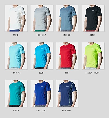 Tesla TM-MTS05-LY_3X-Large Men's Upgraded HyperDri 2.0 Short Sleeved Athletic Fit T-Shirt MTS05
