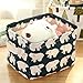 Jacone Kids Storage Bins with Cute Polar Bears Pattern,Waterproof Fabric Storage Baskets with Handles ,Collapsible and Convenient for Nursery and Babies Room