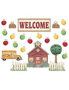 Amazon.com : Teacher Created Resources Schoolhouse Welcome Bulletin ...