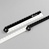 Belegao 2 Pack Folding Rulers 15cm/30cm Clear and Black White Plastic Measuring view 5