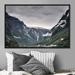 signwin Framed Canvas Wall Art Calming Waters Aerial...