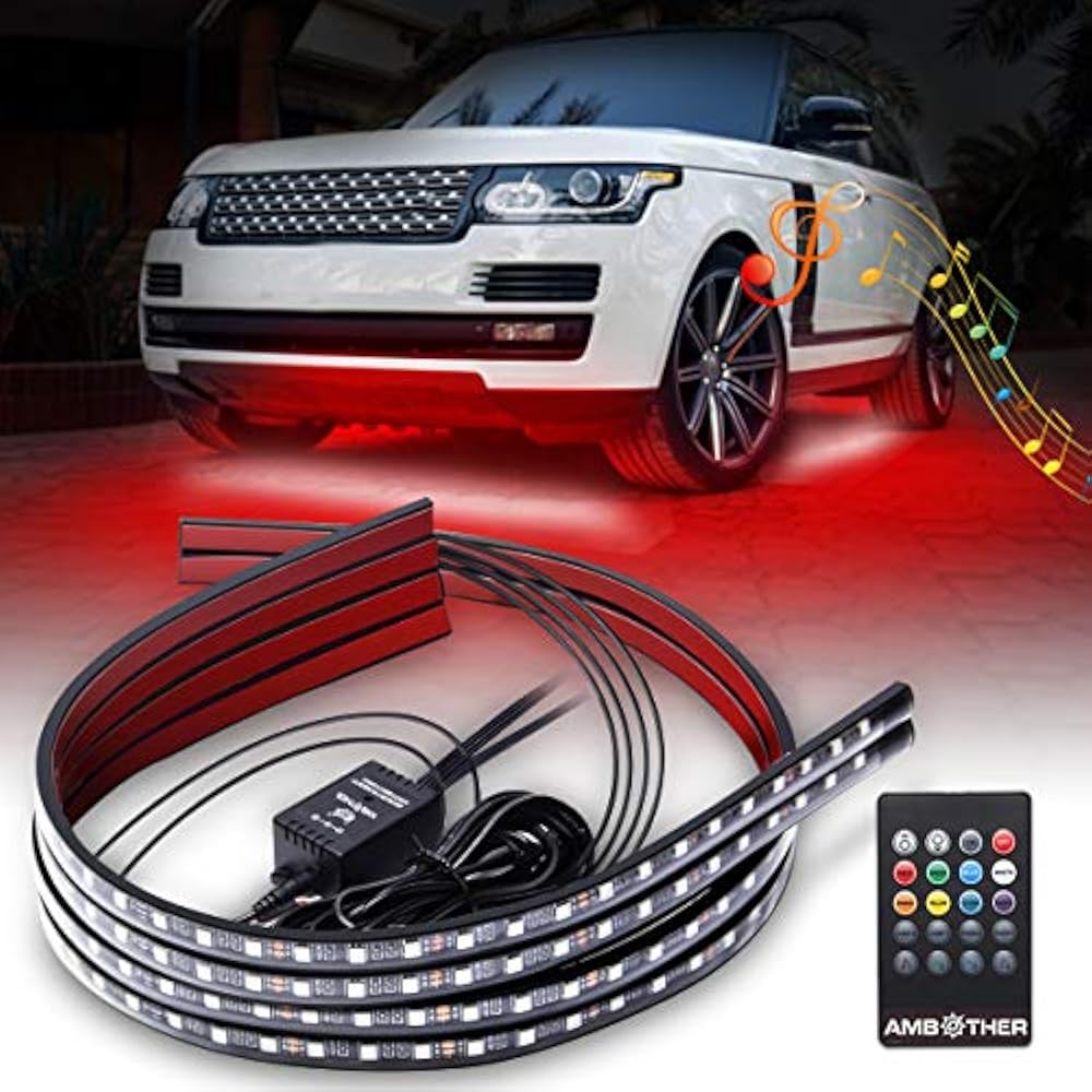 Car Neon Underglow Lights Waterproof RGB LED Strip Multicolored Underbody Kit 4 eBay