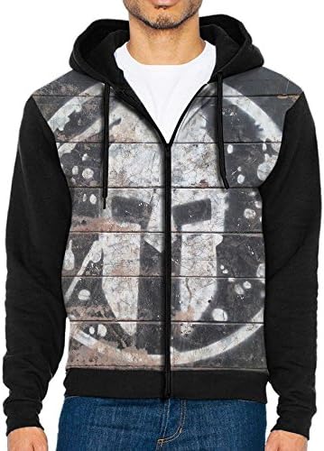Fjwu Spartan Trifecta Man's Hooded Sweatshirts With Pockets 3D Print Zip Up Hipster Hoodies
