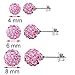 Charisma Rhinestone Crystal Ball Stud Earrings Gift Set for Women Teen Girls Disco Ball Hypoallergenic, 4-8MM (12 Pairs)