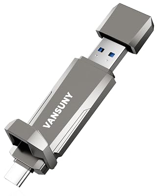 Vansuny 1TB USB Solid State Drive Up to 1000MB/s 3.2 Gen 2 Dual SSD USB A + Type C Portable External SSD for Android Phone Tablet Laptop MacBook PC