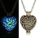 Dazzle flash Heart Glow in The Dark Magic Fairy Necklace Girls Locket Necklaces N302-1