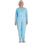 Codida Adaptive Women's Security Back-Zip Jumpsuit - Easy Care Romper for Elderly & Limited Mobility