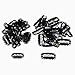 50pcs Wig Clips, Timoo Soft U-shape Clips Snap Clips for Hair Extension, 6-Teeth, 2 Sizes (Black)thumb 1