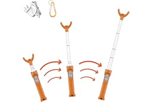 Hdroor Cattle Prod, Waterproof Electric Livestock Prod for Cattle with LED Light, Retractable and Cattle Prod Livestock for Cows Hogs Sheep Large Dogs and More -37In