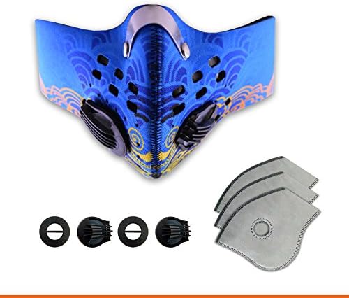 Dust Mask | 3 Six-Layered N99 Air Filters Included | Pollution Sports Mouth Mask For Dust, Smoke, Gas, Smog, Pollen, Allergens, Particles | Suitable for Women, Men, Kids | Protective Outdoor Face Mas