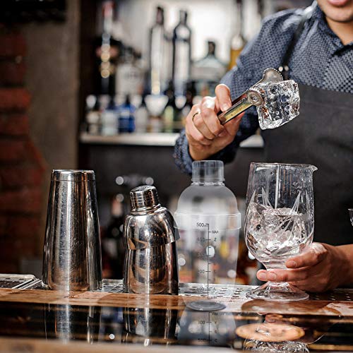 TOPBATHY Cocktail-Shaker aus Harz, für Barkeeper, Cocktail, Mixbecher, Milch, Tee, Kunststoff, mit Skala, 530 ml – Bild 7