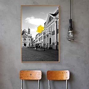 Framed Canvas Wall Art for Living Room, Bedroom Bouquet of Yellow Balloons Canvas Prints for Home Decoration Ready to Hang - 16x24 inches