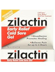 Zilactin Cold Sore Gel, Medicated Gel 0.25 oz