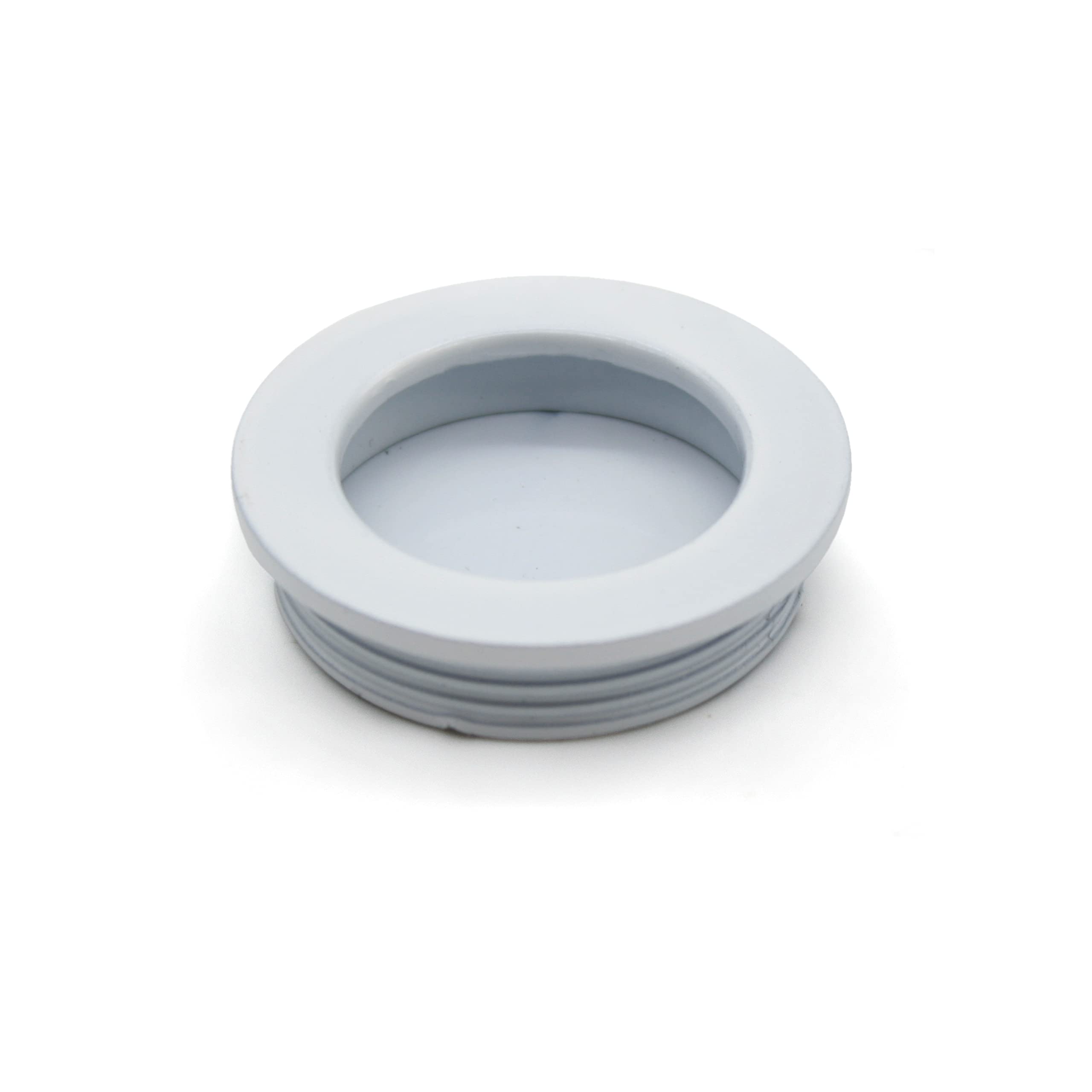 DOJA Barcelona | White Round Integrated Handle | Ø40.5x10 mm | Pack 4 | Recessed For Sliding Door, Wardrobe, Drawers, Shoe Cabinet, Window