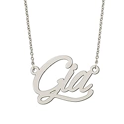 BYBWBL Gia Name Pendant Necklace Silver Color