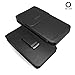 iPhone 6 Pouch Case, CellBee Apple iPhone 6 4.7 Inch Premium Leather Pouch Sleeve Carrying Case with Belt Clip Holster for Apple iPhone 6 4.7 Inch (Perfect Fits with Otterbox Commuter / Defender Case on Lifeproof Case on) (Vertical Black)