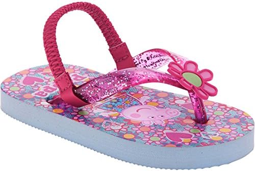 Peppa Pig Girls Sandal Toddler Flip Flop Beach Sandal (Medium 7/8)