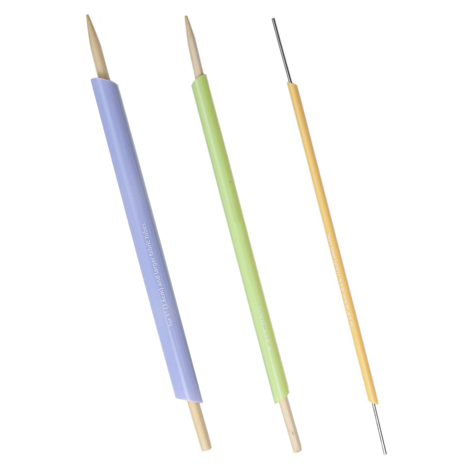 Quick Turn Fabric Set,3 PCS Tube Turner Sewing Tool Sewing Tube Turner Handsewing Sewing Tool Kit Fabric Tube Turners Multipurpose Loop Turner Sewing Tool Set for Crafts DIY Sewing Handmade Knitting