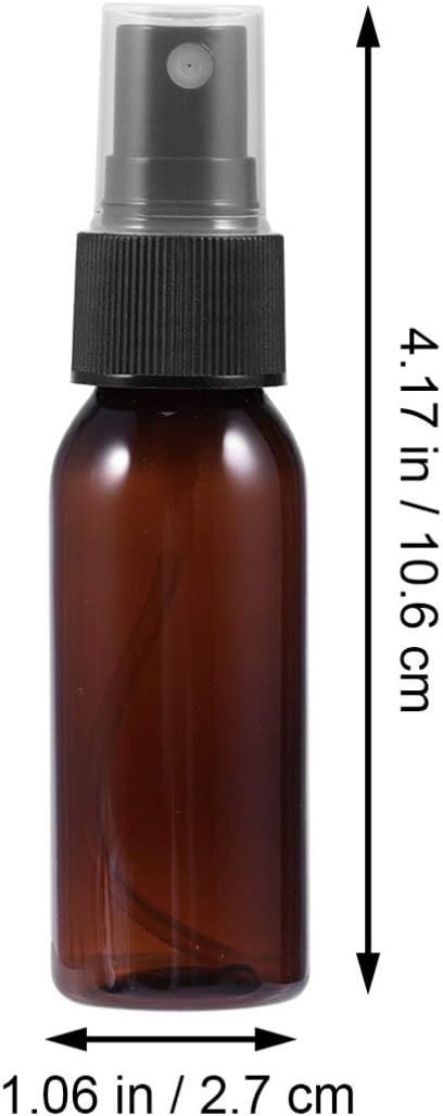 Beaupretty 10pcs Plastic Empty Spray Bottles Black Trigger Sprayer Mini Refillable Container for Water Essential Oils Make Up 30ml (Brown) - Image 3