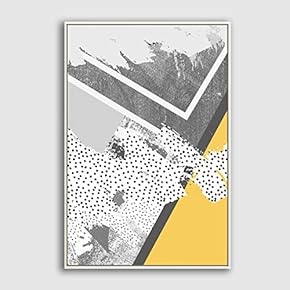 Framed Canvas Wall Art for Living Room, Bedroom Abstract Geometric Pattern Canvas Prints for Home Decoration Ready to Hanging - 16x24 inches