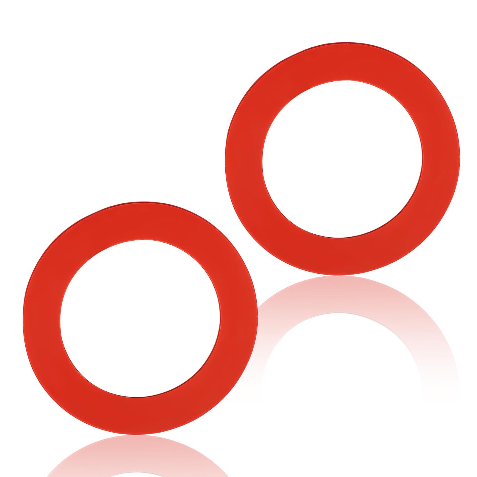 ieron 2 Pcs Silicone Flush Valve Seal Leak-Proof Toilet Tank Gasket Replacement Parts 630-0030(Red)