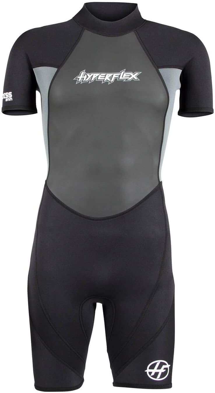 Hyperflex Wetsuit Junior’s Access Shorty Springsuit 2mm 4-Way Stretch Premium Neoprene - Anatomical Fit with Adjustable Collar – Surfing, Water Sports, Lake and Pool