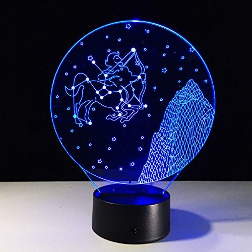 New Sagittarius 3D Lamp Twelve Constellations LED Decorative Table Lamp USB Novelty Night Lights As Birthday Present han-9902