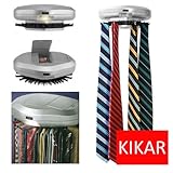 KIKAR Electric Motorised Tie Rack | Wall Mounted Tie/ Belt/ Scarf Organizer