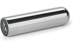 BUZHI Guitar Slide Tone Bar Stainless Steel Guitar Tone Bar Set with 3 Metal Finger Picks Storage Bag for, Lap & Pedal Steel 