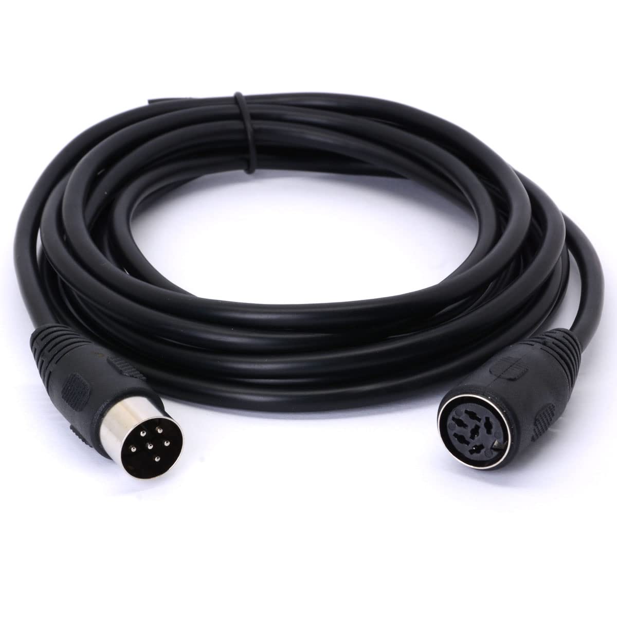 HTGuoji Midi Din 6 Pin Plug Connector Extension Cable, 6 Pin Din Male to Female Plug AV Adapter Audio Socket for Digital Audio (3 Meter) — image 1