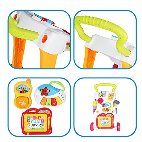 Music baby baby walker baby first step car baby trolley adjustable screw standing learning