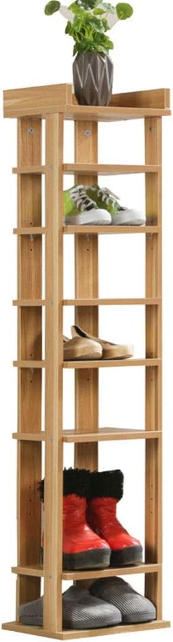 Amazon 靴箱 組み立てられた多層正方形の純木の靴のキャビネット シンプルな寝室の棚 調節可能なパネルのデザイン 装飾的な収納棚 Size S シューズラック オンライン通販