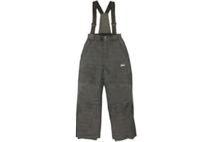 Weatherproof 32 Degrees Boy's Charcoal Zip-Off Suspender Snow Pants