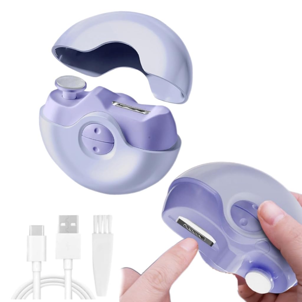 View 1 of 2 in 1 Electric Polishing Automatic Nail Clippers,New Electric Nail Clipper Nail Trimmer with 2 Adjustable Speeds,Safe Nail Trimmer Electric Automatic for Adults,Kids, Seniors,Christmas Gift