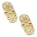 2pcs Brass Butler Tray Hinge, Heavy Duty Flip Top Hinge with Screws Ideal for Folding Wings, Sewing Machine Table, Computer Desk, Roll-Top Desk