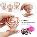3 PCS Beauty Makeup Sponge Blender Holder Drying Rack Stand,Makeup Sponges Stand, Powder Puff Sponge Support Display Stand, Makeup Organizer Round Triangle Square Styles, Rose Gold