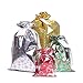 Christmas Gift Bags,40Pcs Santa Wrapping Bag in 4 Sizes and 4 Designs with Inserted Drawstring Ribbons and Tags for Wrapping Holiday