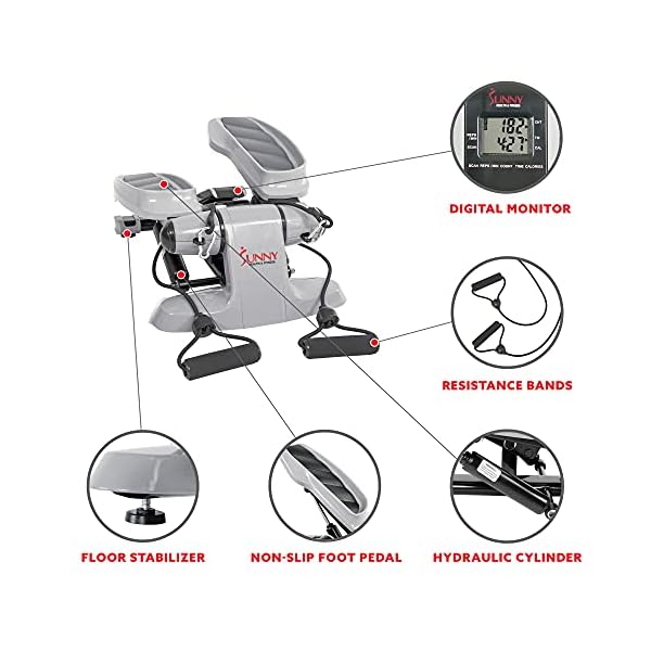 Sunny-Health-Fitness-Unisexs-Versa-Stepper-SF-S0870-Grey-One-Size Sunny Health & Fitness Unisex's Versa Stepper SF-S0870, Grey, One Size