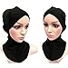HeroNeo Muslim Cotton Full Cover Inner Hijab Caps Islamic Hats Islamic Underscarf Colors (Black)