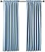 Amazon Basics Room Darkening Blackout Window Curtain with Rod Pocket and Tie Back, 52 x 63 Inches, Light Blue - Set of 2