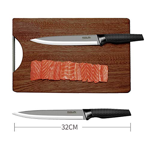Stainless Steel Kitchen Knife Set of 5 - Professional Kitchen Knives - Chef, Bread, Carving, Paring and Utility Knife Perfect Home Cooking Gift, Super Sharp!