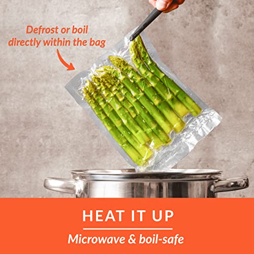 NutriLock Vacuum Sealer Bags, Set of 2 8"x50' & 11"x50' BPAFree Rolls, Vac Seal for Sous Vide